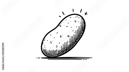 potato line art food