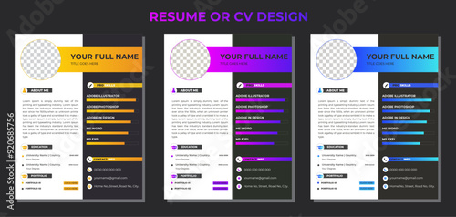 Resume and CV design template.