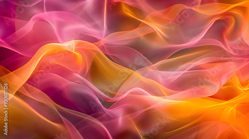 Wallpaper Mural A colorful, flowing piece of fabric with a blue and green hue. The fabric is waving in the air, creating a sense of movement and energy Torontodigital.ca