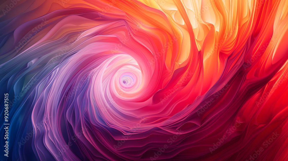 A swirl of water with a blue and orange tint. The water is moving in a spiral pattern A swirl of water with a blue and orange tint. The water is moving in a spiral pattern