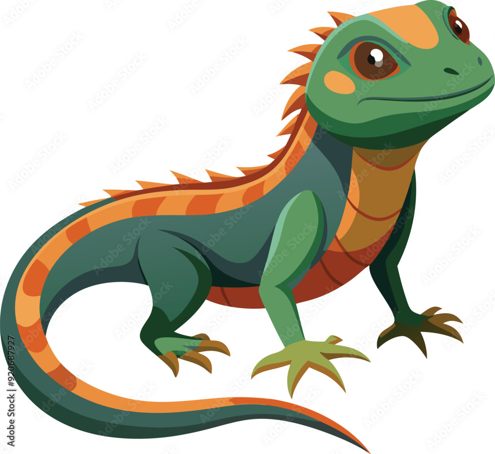Obraz premium Realistic a lizard Vector Art 
