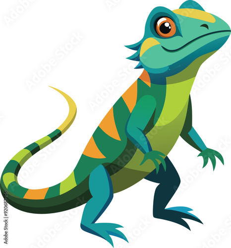 Realistic a lizard Vector Art 