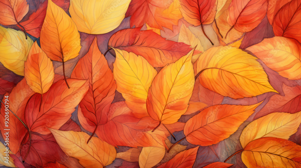 Obraz premium Beautiful collection of autumn leaves. Foliage background, wallpaper.