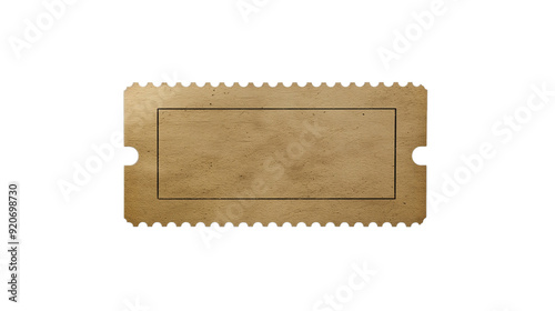 Wallpaper Mural Blank Ticket Template with Vintage Beige Border Torontodigital.ca