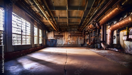 Empty old abandoned factory