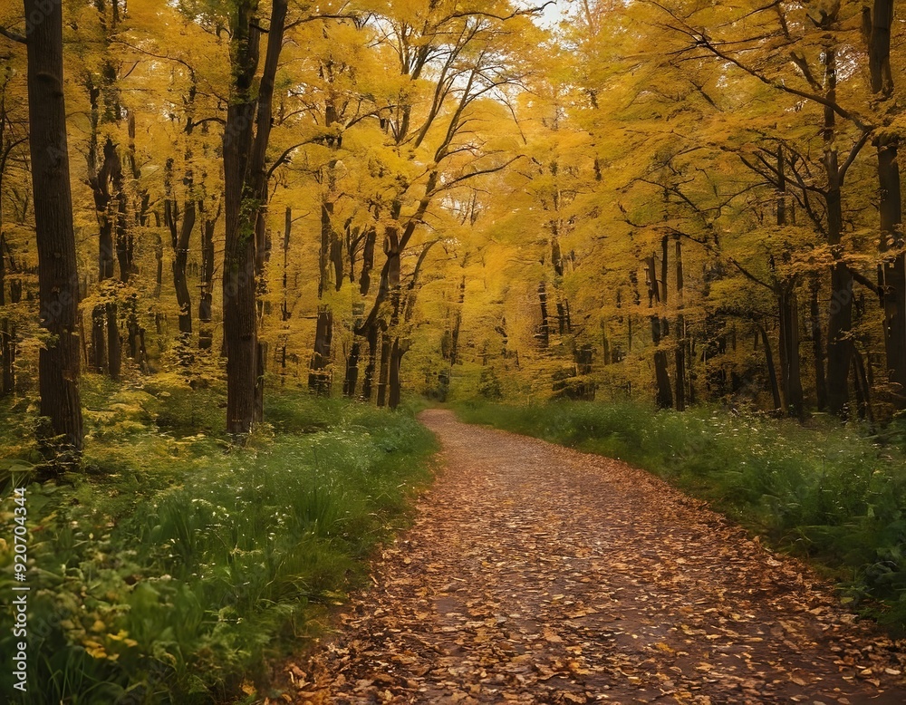 Fototapeta premium Autumn Forest Serenity