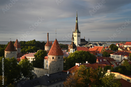 Wallpaper Mural The Old Town of Tallinn. Tallinn cytiscape. Panorama of Tallinn, Estonia. Torontodigital.ca