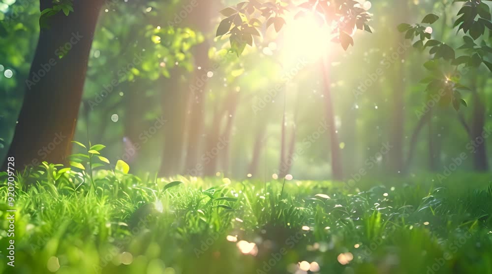 A beautiful image of sun rays piercing through the leaves of a lush rainforest. A beautiful image of sun rays piercing through the leaves of a lush rainforest.