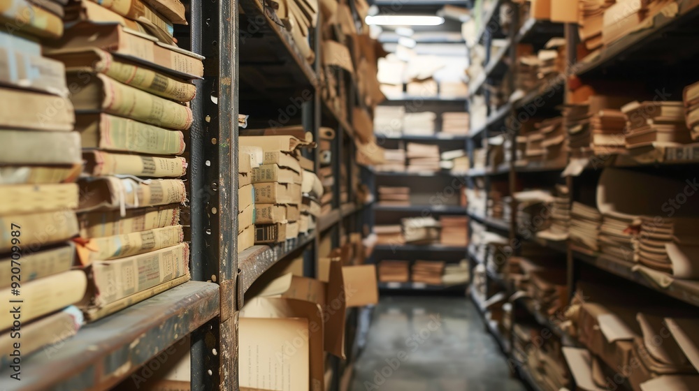 Obraz premium Write about the preservation challenges faced by document archives in disaster-prone areas.