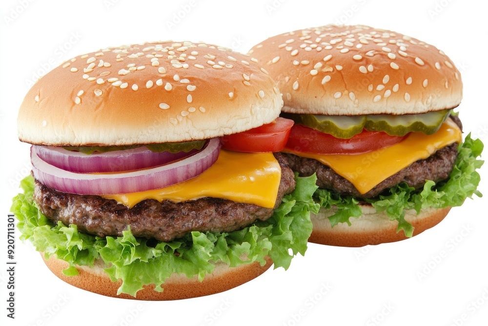Burger, Hamburger, Cheeseburger, Beef, Meat, Food, Meal with generative ai Burger, Hamburger, Cheeseburger, Beef, Meat, Food, Meal with generative ai