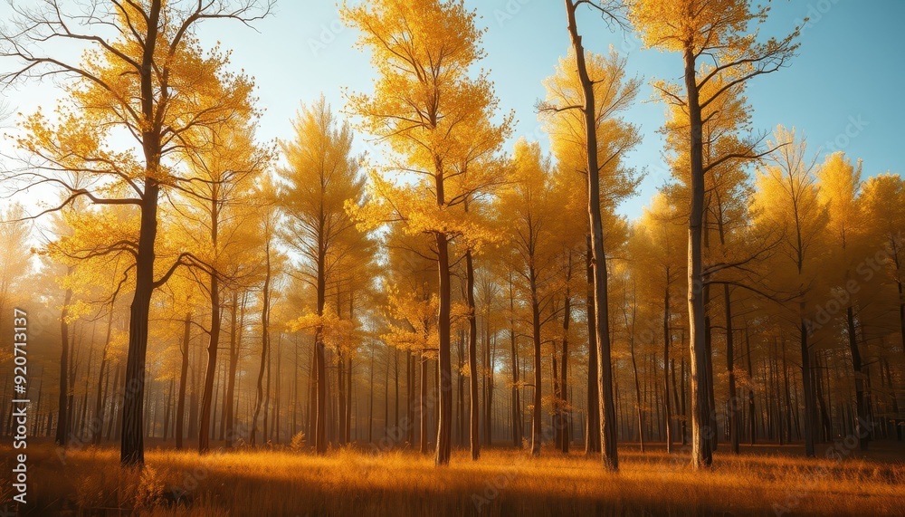 Obraz premium Golden Autumn Forest.