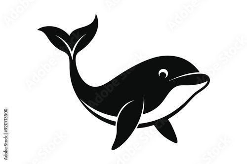 a silhouette of whale vector illustration
