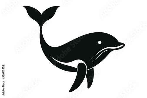 a silhouette of whale vector illustration