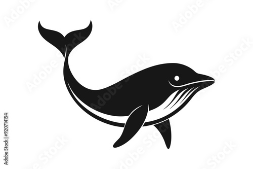 a silhouette of whale vector illustration