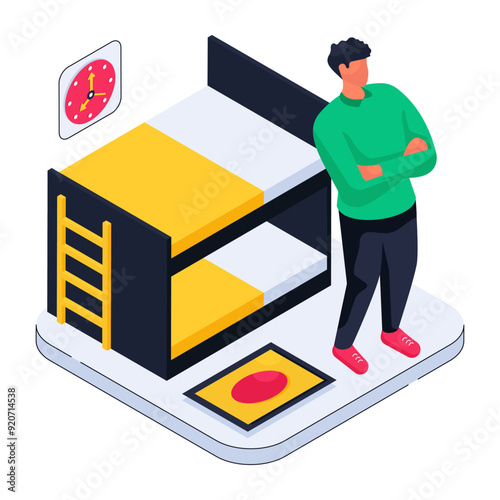 Premium download illustration of bedroom

