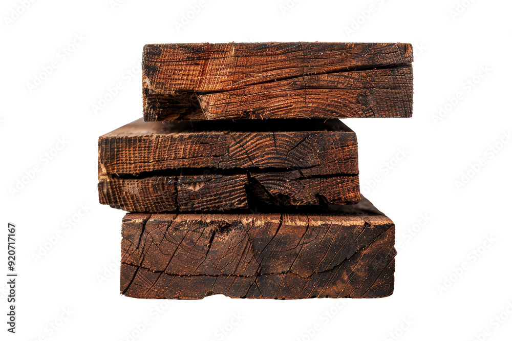 Fototapeta premium Stack of Rustic Wooden Blocks