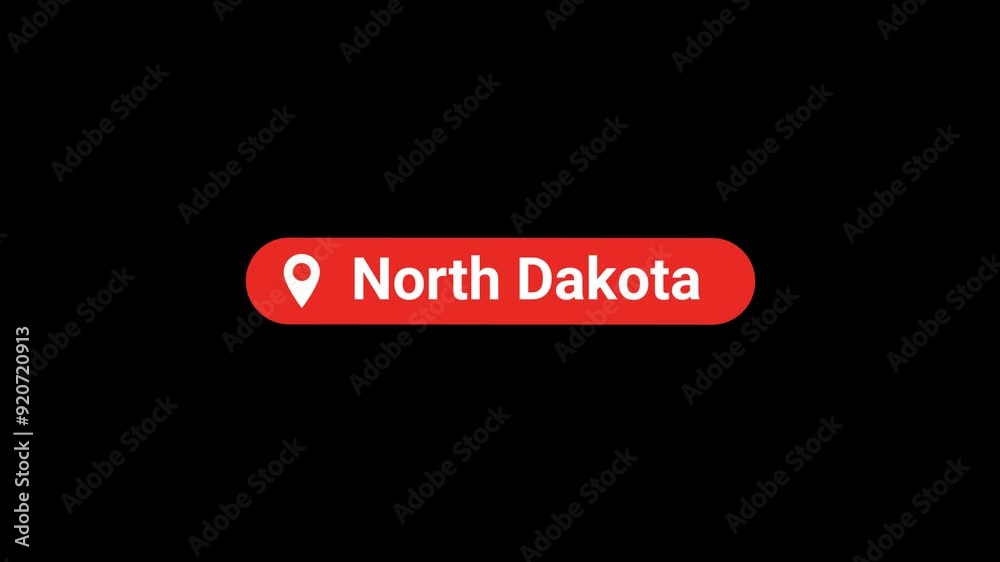 North Dakota Location title Animation North Dakota Location title Animation