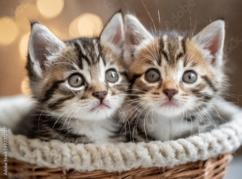 Cute Kitten in a Basket Wallpaper