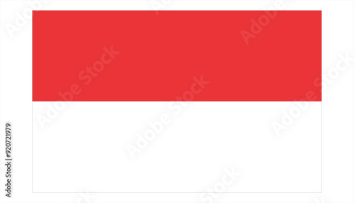 Free Download Flat Illustration of Monaco flag. Monaco national flag design. - GFXLoad