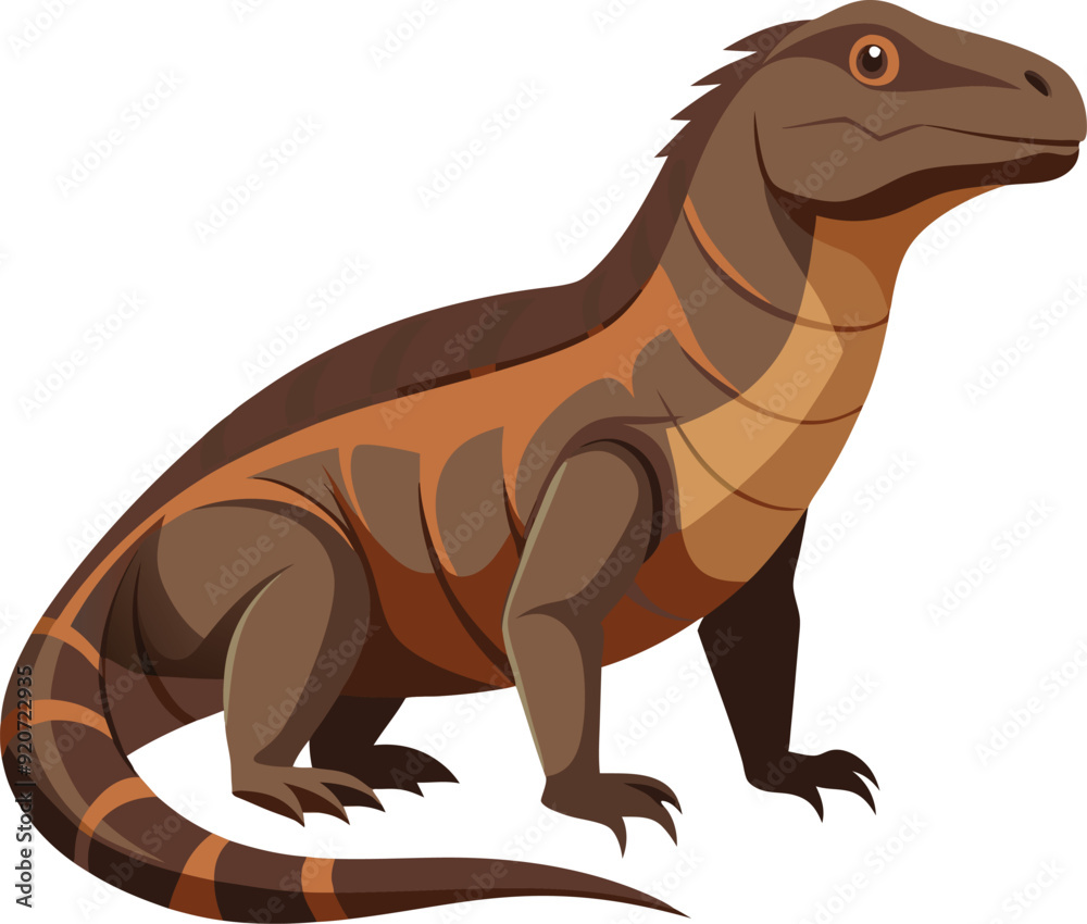 Realistic a Komodo Dragon Vector Art Realistic a Komodo Dragon Vector Art