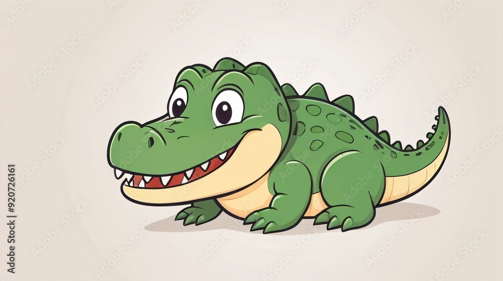 simple illustration of cute crocodile cartoon simple illustration of cute crocodile cartoon