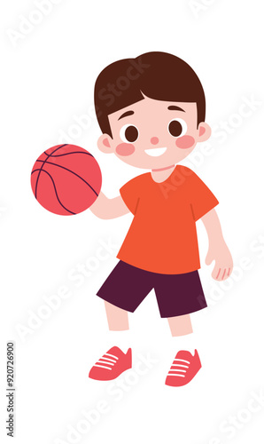 Boy Cute Character Vector Illustration