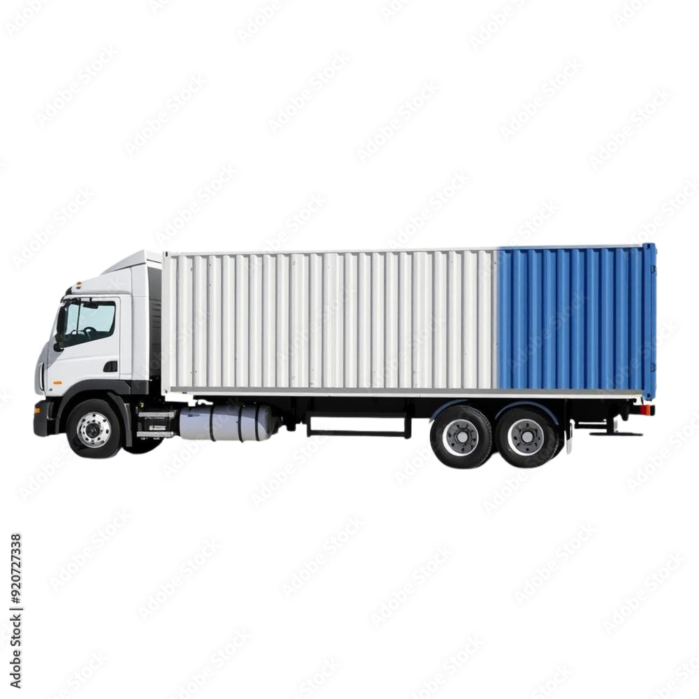 cargo truck on Isolated transparent background png. generated with AI cargo truck on Isolated transparent background png. generated with AI
