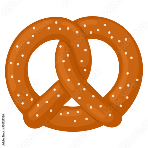 salted pretzel illustration 