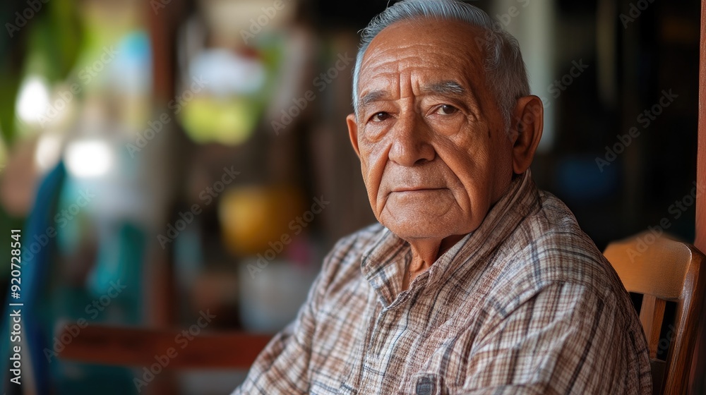 Portrait of an Elderly Brazilian Elder with Wise Expression Portrait of an Elderly Brazilian Elder with Wise Expression