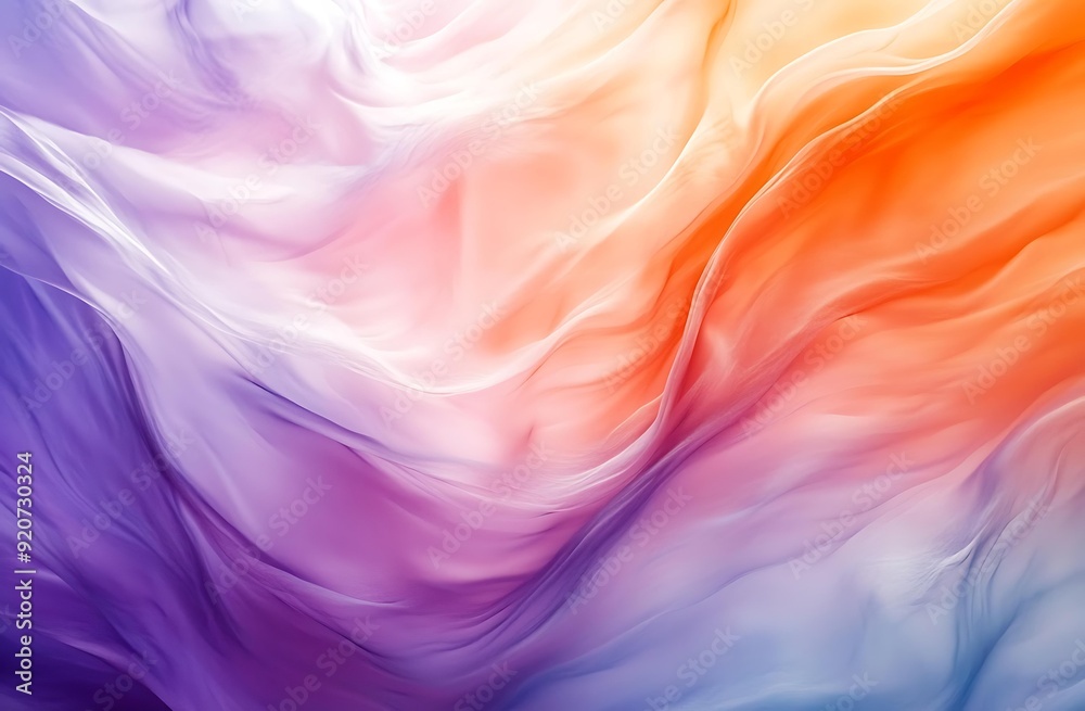 A beautiful abstract image featuring a blend of soft pastel colors like purples, pinks, and oranges, evoking a sense of fluidity and serenity, Ideal for backgrounds, web design, and creative projects