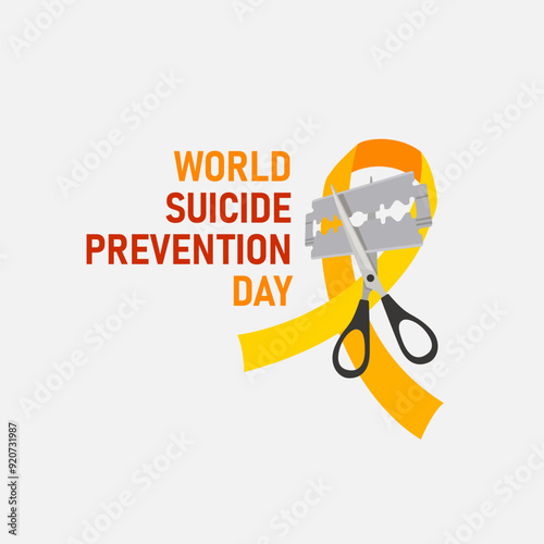 World suicide prevention day flat design