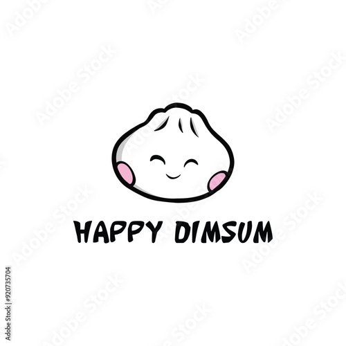 Happy dimsum logo icon vector