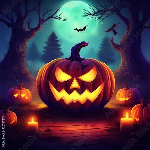 Creepy halloween themed background