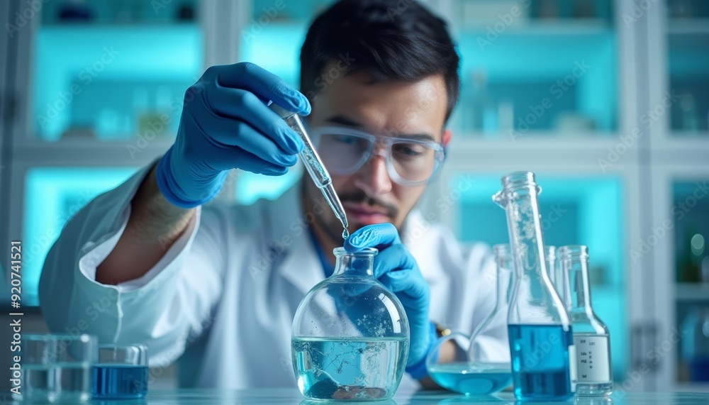 Experimenting with precision A scientist at work in the lab Experimenting with precision A scientist at work in the lab