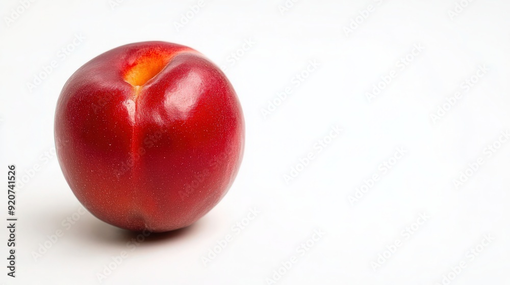 Juicy Ripe Peach on White Background - Fresh Fruit Still Life Photography Juicy Ripe Peach on White Background - Fresh Fruit Still Life Photography