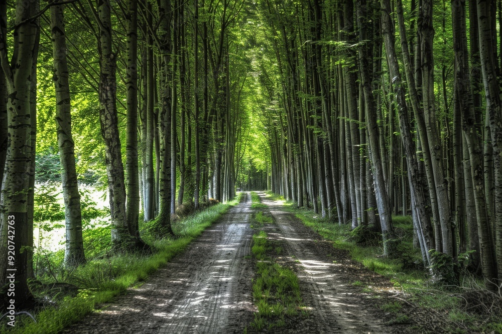 Obraz premium Cobblestone Lane, Island of Ruegen, Mecklenburg-Western Pomerania, Germany. Beautiful simple AI generated image in 4K, unique.