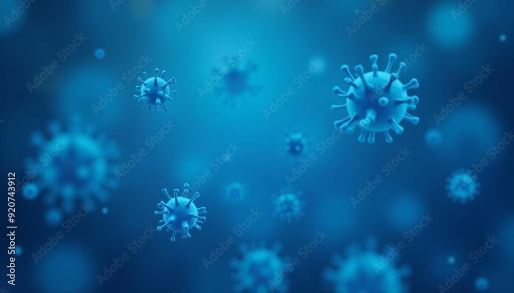  Viral outbreak  A microscopic view of a pandemic