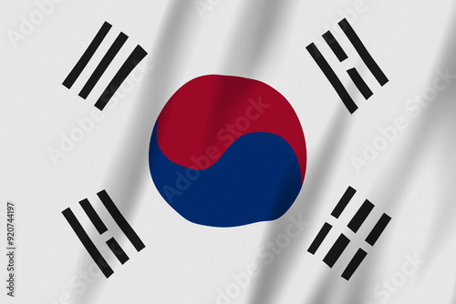 Fotografie South Korea flag background