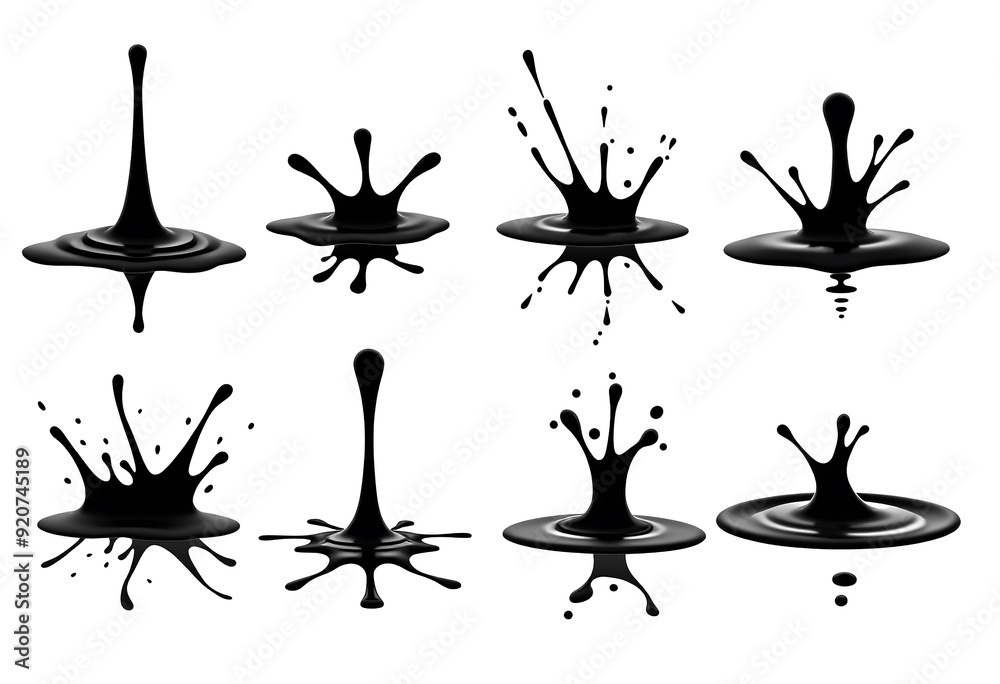Water Symbols and Objects: Vector Set of Flowing Fluid, Ink Drops, and Tears for Creative Projects Water Symbols and Objects: Vector Set of Flowing Fluid, Ink Drops, and Tears for Creative Projects