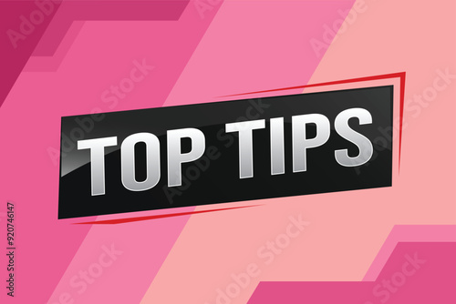 top tips word text concept icon logo sign symbol vector note memo 3d design creative style for use landing page, template, ui, web, mobile app, poster, banner, flyer, backdrop, gift card, coupon

