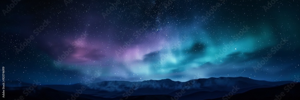 aurora borealis on a dark night sky 