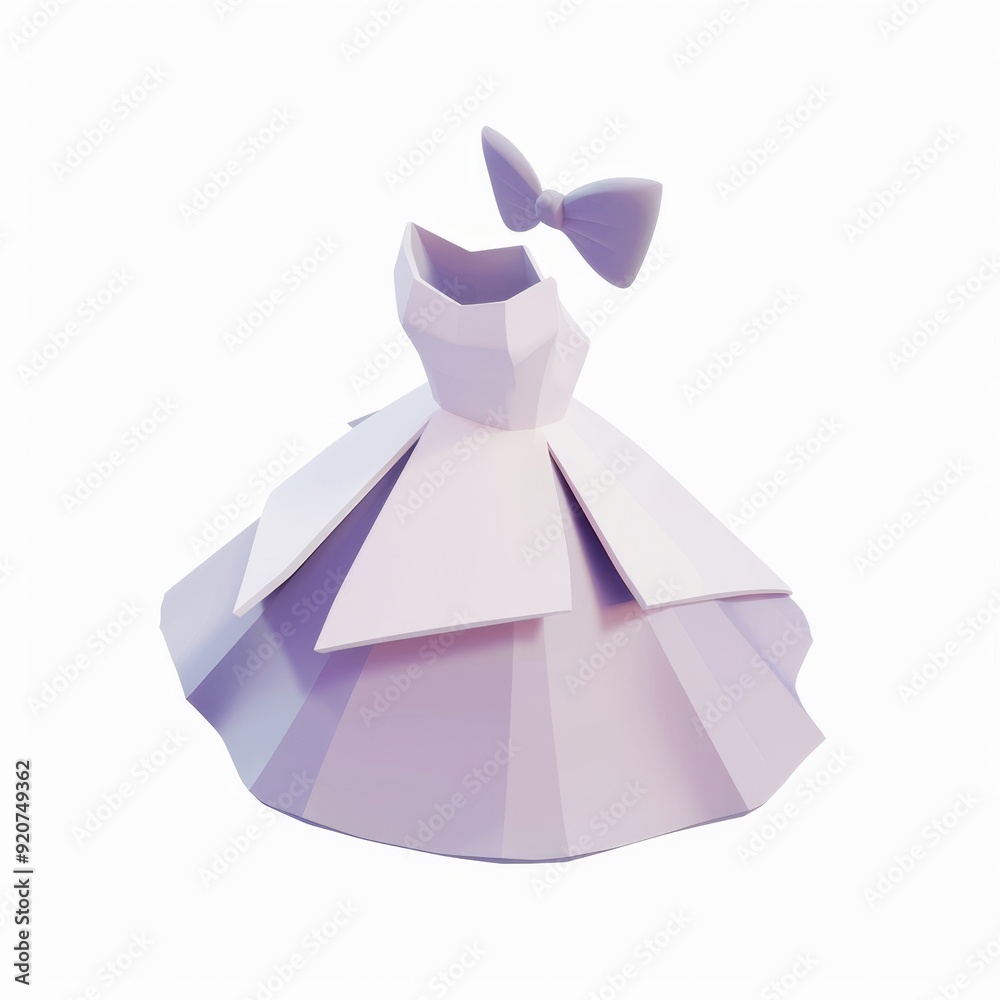 Dress in 3D style on a white background
Dress in 3D style on a white background