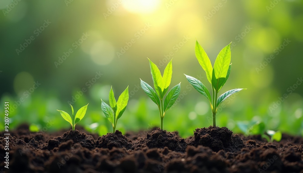 New beginnings sprout from the earth New beginnings sprout from the earth