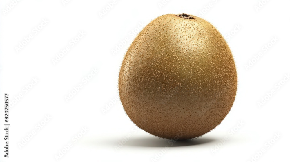 Fototapeta premium Juicy Ripe Kiwi Fruit on Clean White Background - Fresh and Vibrant Produce Close-up
