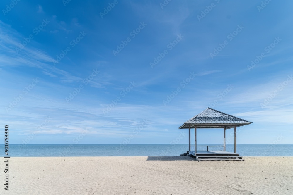 Cabines de bain multicolores alignées sur la plage déserte de Berck-plage au petit matin. Beautiful simple AI generated image in 4K, unique. Cabines de bain multicolores alignées sur la plage déserte de Berck-plage au petit matin. Beautiful simple AI generated image in 4K, unique.