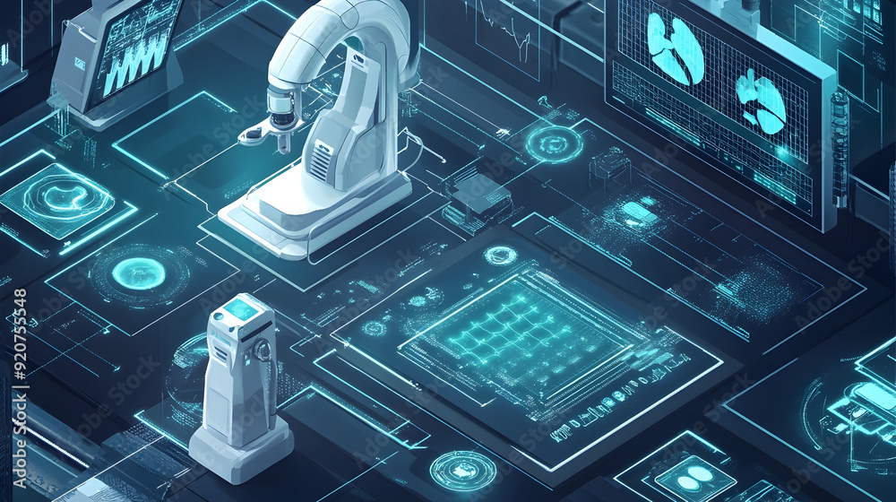 Innovative Medical Technology and Devices - An illustration of advanced medical devices and technology, highlighting their use in modern healthcare settings Innovative Medical Technology and Devices - An illustration of advanced medical devices and technology, highlighting their use in modern healthcare settings
