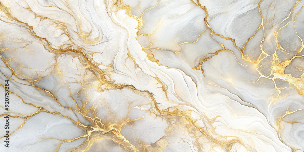A high-resolution white and gold marble texture with intricate, natural patterns. The surface exudes elegance and luxury, perfect for design and decor A high-resolution white and gold marble texture with intricate, natural patterns. The surface exudes elegance and luxury, perfect for design and decor