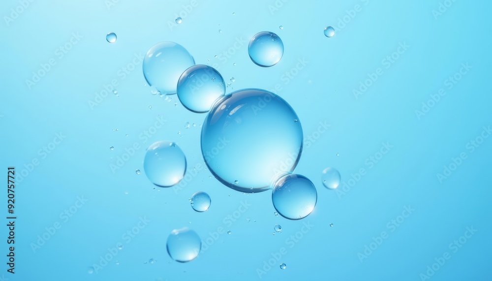 Drops of water floating in the air Drops of water floating in the air
