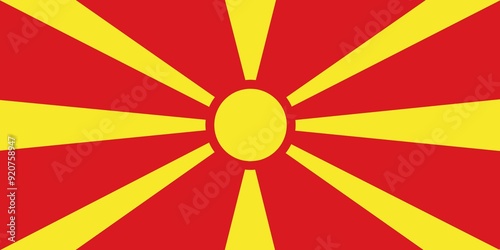 North macedonia flag, Illustration of north macedonia flag, flag, flag country