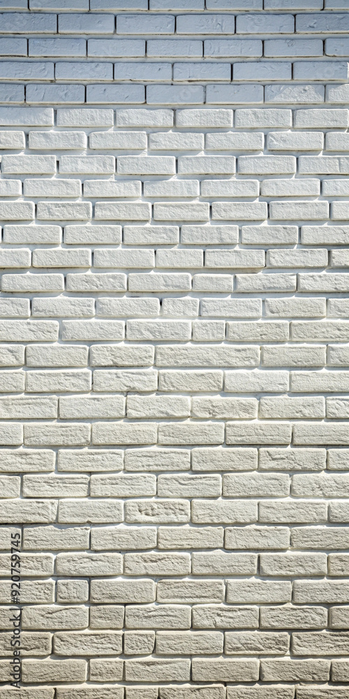 Obraz premium Close-up of a cozy gray brick wall texture featuring uniform and subtle variations in the shades of the bricks, creating a warm and modern design element